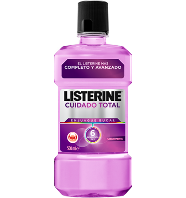 Listerine Cuidado Total 6 Beneficios 500 ml + regalo 250 ml