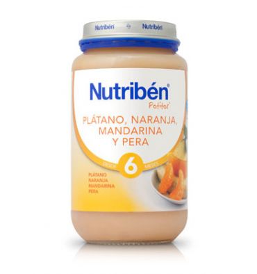 Nutrib&eacute;n potitos frutas pl&aacute;tano, naranja, mandarina y pera 250g desde 6 meses