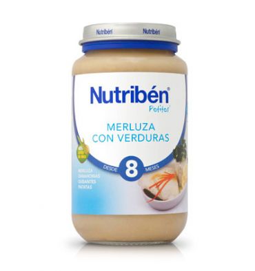 Nutrib&eacute;n potitos merluza con verduras, desde 8 meses 250g