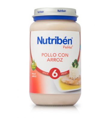 Nutrib&eacute;n potitos, pollo con arroz, 250g, desde 6 meses