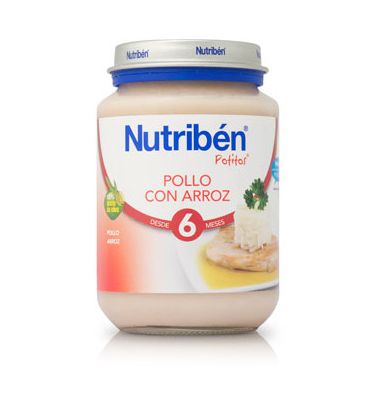 Nutrib&eacute;n potitos, pollo con arroz, 200g, desde 6 meses