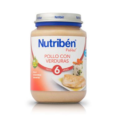 Nutrib&eacute;n potitos pollo con verduras 200g desde 6 meses